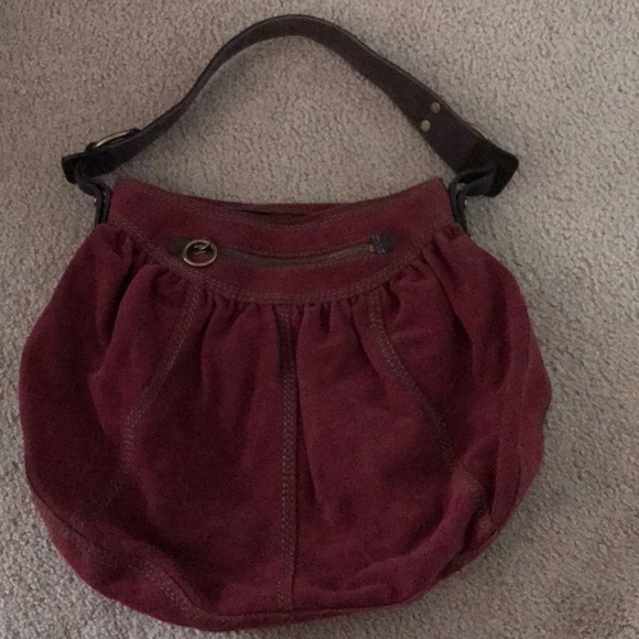 Lucky Brand Handbags - Lucky Brand Maroon suede hobo bag Lucky Brand Handbags - Lucky Brand Maroon suede hobo bag